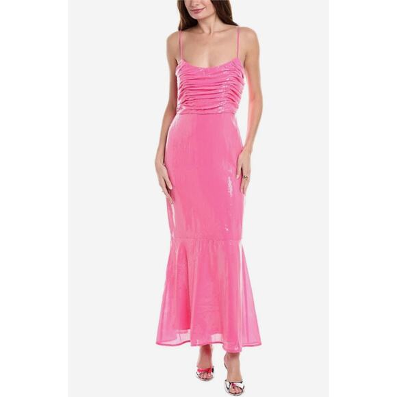 Hutch Tylia Pink Sequin Maxi Dress | Size 2 NEW NWT! - Picture 2 of 6